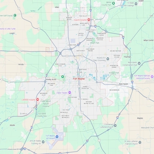 Fort Wayne, Indiana location map
