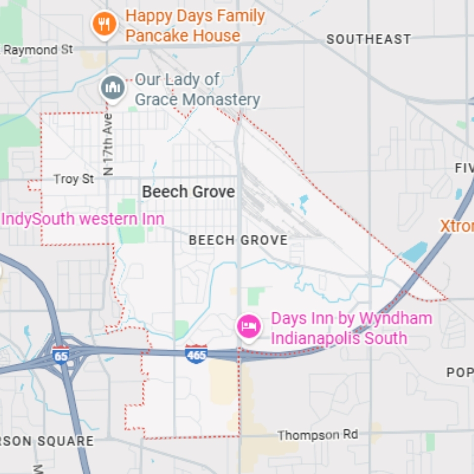 Beech Grove Indiana Map